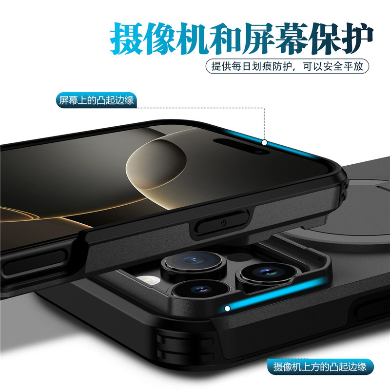 跨境MOTO G Power腾飞磁吸支架手机壳G Stylus镜头全包防摔保护套