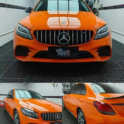 Car Color Change Film PET — Car paint protective film - pet-material-crystal-flame-orange-165m