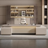 Окрашенный босс офис офисный стол комбинация легкие роскошные высококачественные чувства простой руководитель большой стол