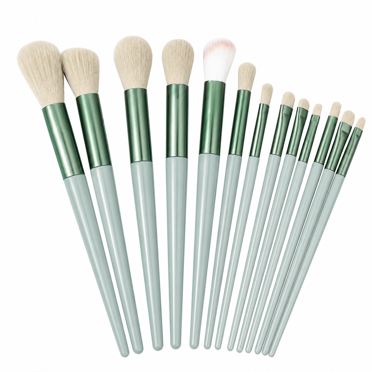Inventario nuevo 13 cuatro estaciones set de cepillo de maquillaje azul portátil blush de pelo suave sombra de ojos conjunto completo de herramientas de maquillaje al por mayor