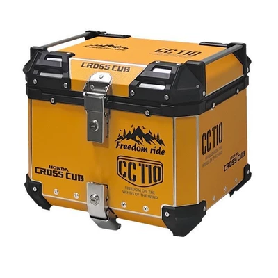 Motorcycle Safety Supplies aluminum alloy tailbox - yellow-beast-stickers-45l