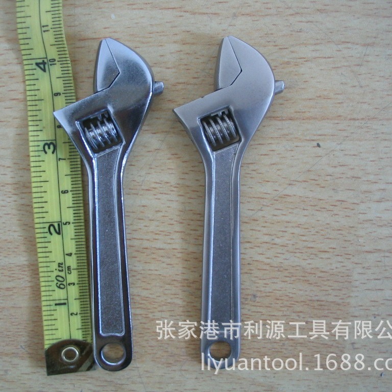 ４”-100mm 电镀扳手，活络扳手  淬火处理 全抛光镀铬