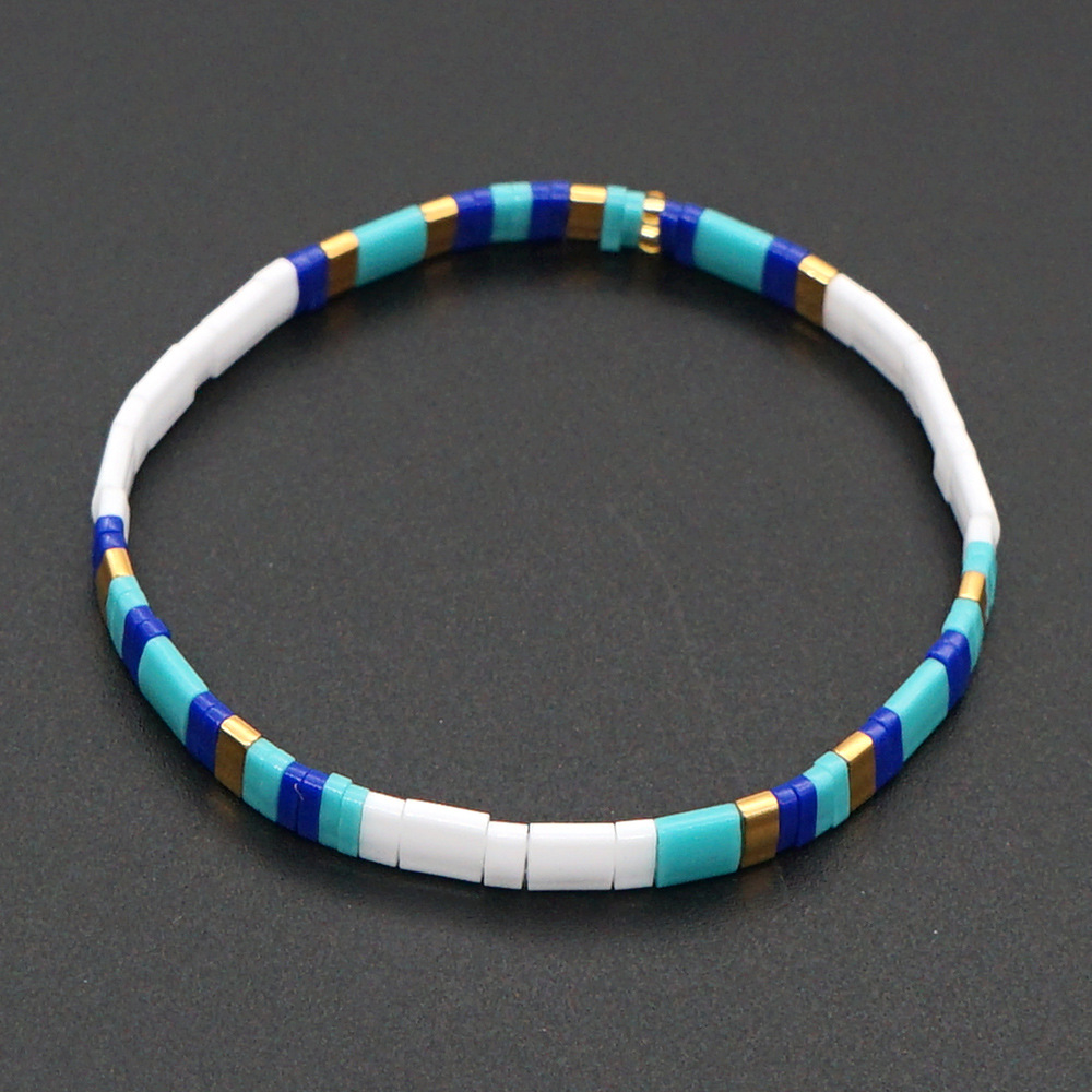 Retro Square Tila Beads Glass Wholesale Bracelets display picture 98