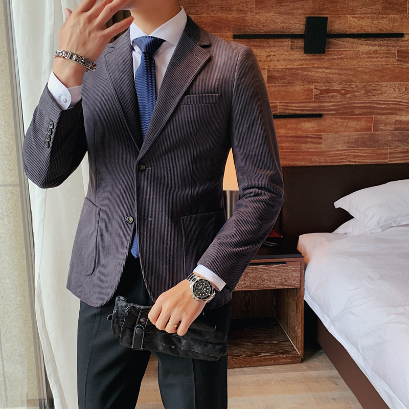 Primavera 2022 traje casual de los hombres traje de negocios de ocio urbano chaqueta duradera traje de pana chaqueta de los hombres