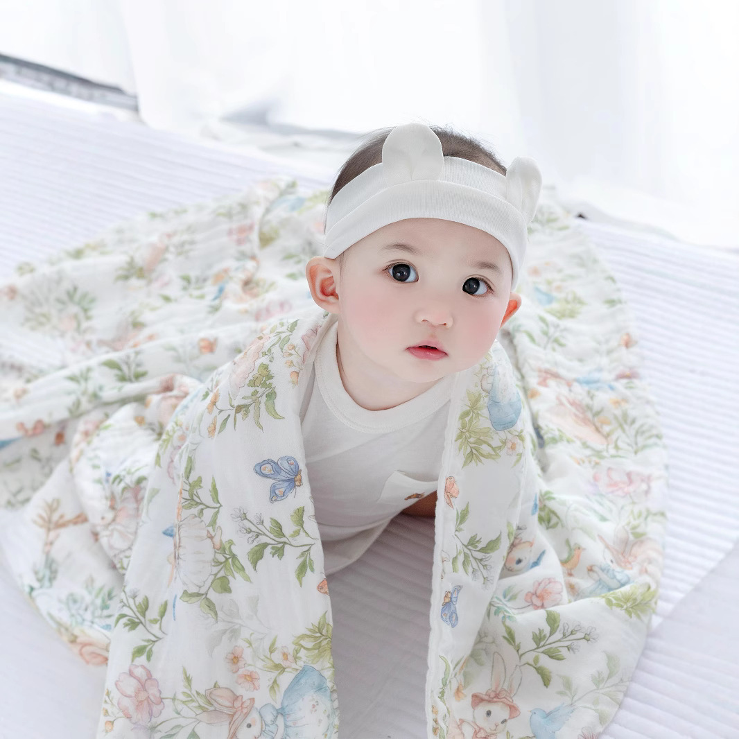 Baby Bamboo Cotton Bath Towel Gauze Blanket Children's Blanket Newborn Baby Bag Single Bag Maternal Swaddling Towel