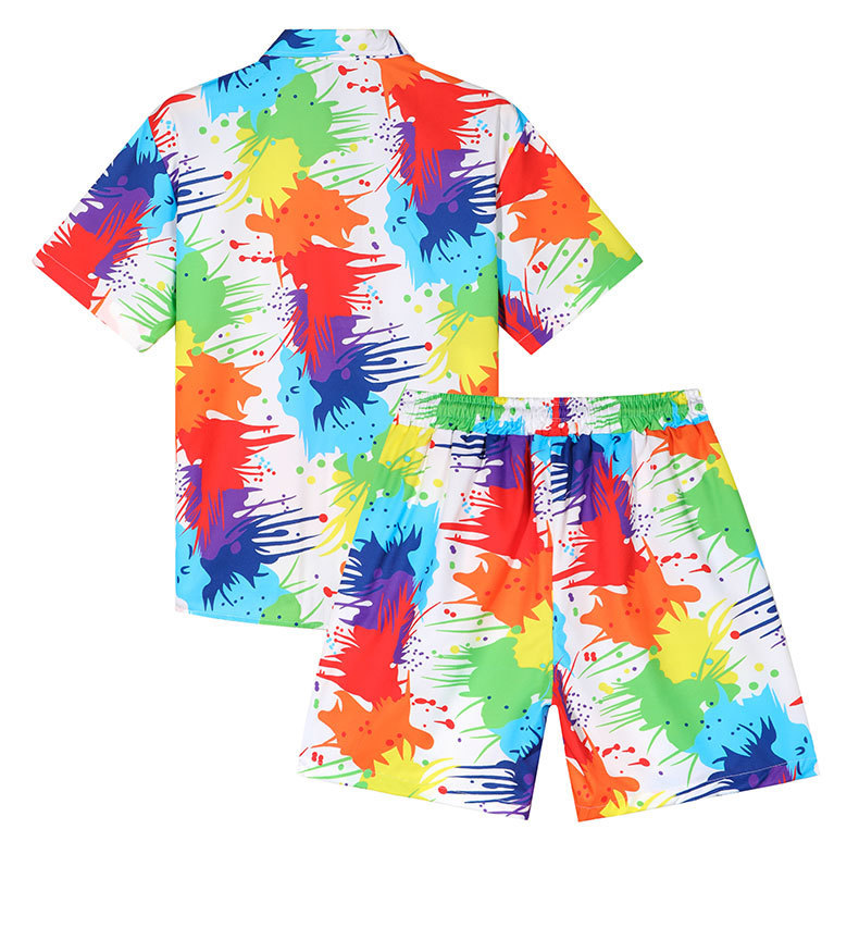 Men's Tropical Floral Shirt Hawaiian Beach Shirt Breathable Loose Fit Short Sleeve Shirt For Summer Vacation​_viptrois.com