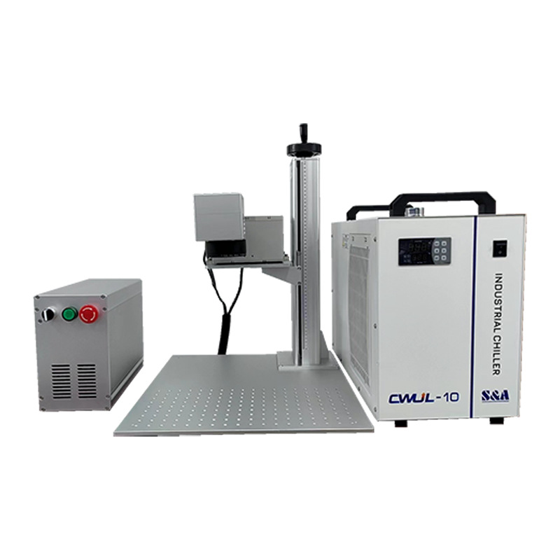 UV máquina de marcado láser de cerámica de vidrio ABS cargador máquina de grabado láser fecha QR impresora de inyección de tinta