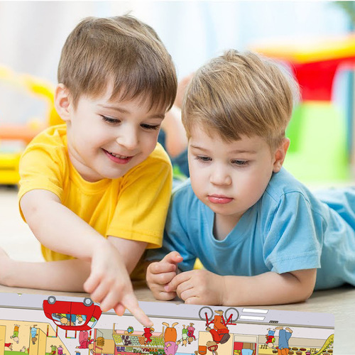 Cross-border sticker book wholesale children's 4-6 years old early education concentration training search and search scene sticker book