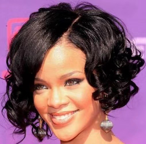 2025 European American Style Women's Short Curly Hair Wig High Temperature Fiber Average Size Synthetic Clip-in Body Wave_voghion.com