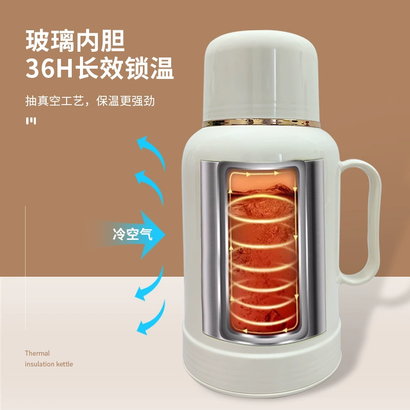 Capacious thermos for home use, handheld food silicone sealed, teapot