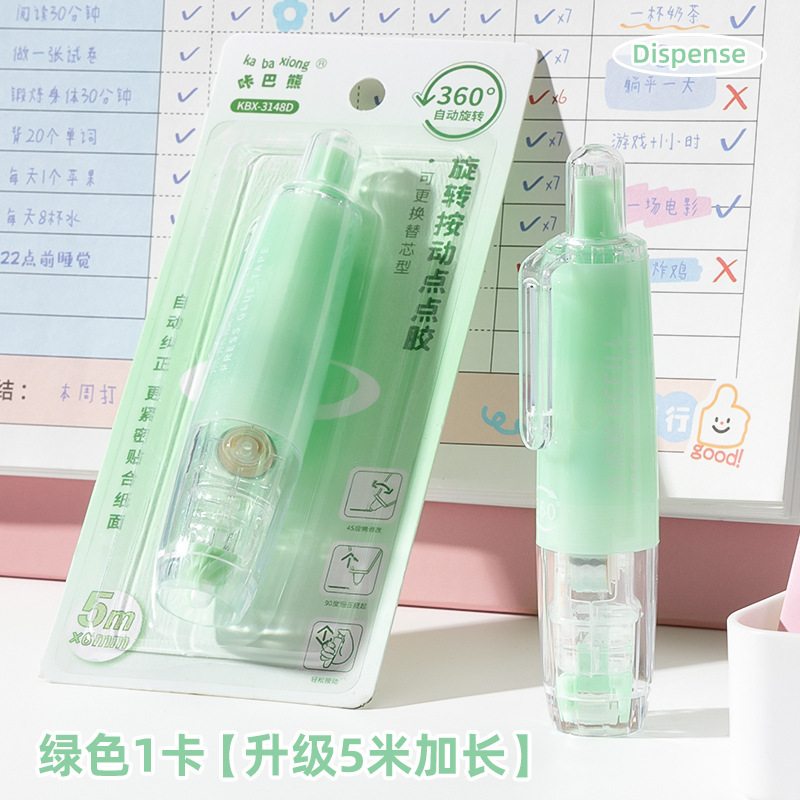 Presione el punto de movimiento dispensador de pegamento transparente de doble cara de gran capacidad de cinta adhesiva especial para cuentas de mano en bolígrafo dispensador DIY de alto valor facial