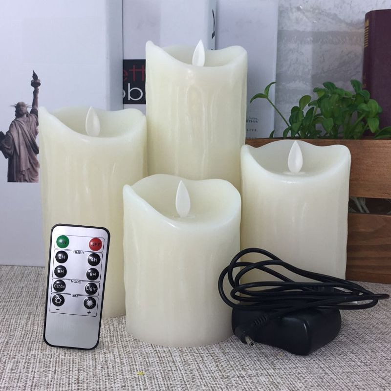 充電10鍵遙控led電子蠟燭 搖擺火焰仿真蠟燭燈求婚表白爛漫酒吧會