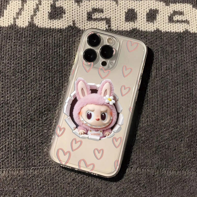 Labubu 落下防止透明携帯電話ケースは、Apple Huawei Xiaomi OPPO OnePlus vivo Honor に適しています。|undefined