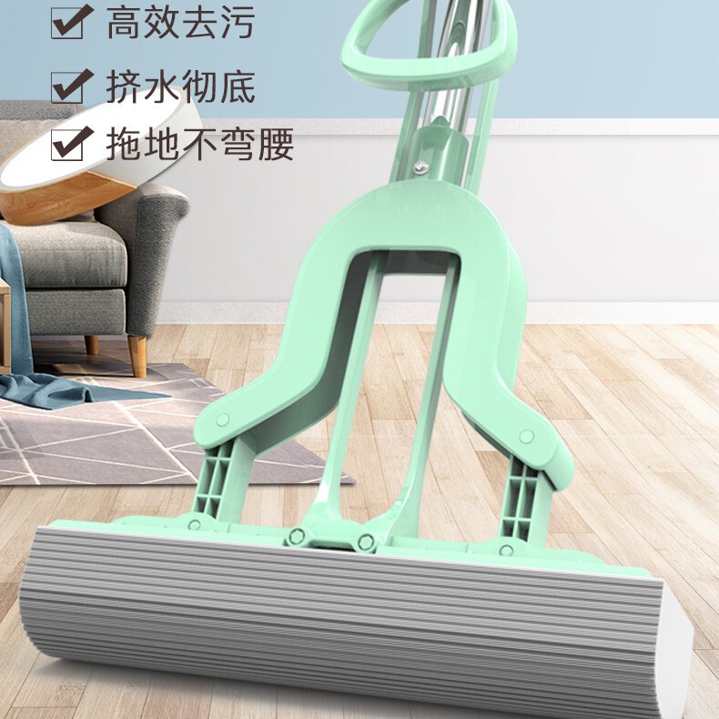 Half-Folded Collodion Mop Sponge Mop Household Hand-Washable Mop Absorbent Collodion Head Mop Lazy Mop Wholesale