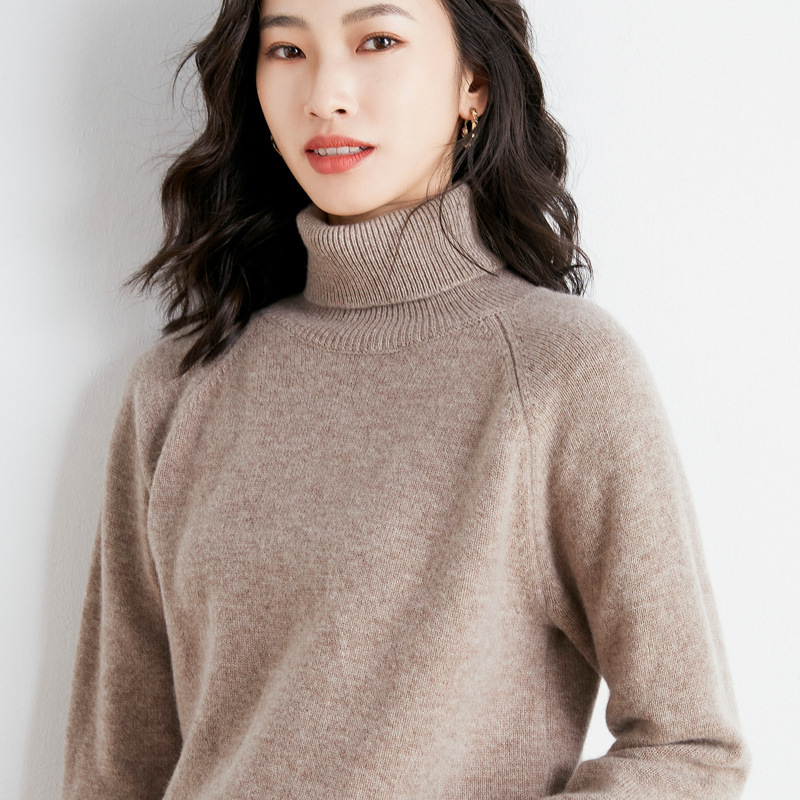 Manufacturer Wholesale Autumn and Winter Turtleneck Knitted Sweaters for Women 2025 Autumn and Winter New Korean Style Solid Color Loose Thickened Base Shirt Manufacturer Wholesale Autumn and Winter Turtleneck Knitted Sweaters for Women 2025 Autumn and Winter New Korean Style Solid Color Loose Thickened Base Shirt