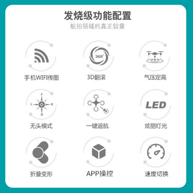 Control remoto HD aérea transmisión en tiempo real de cuatro ejes plegable mini UAV equipaje aviones juguetes para niños al por mayor