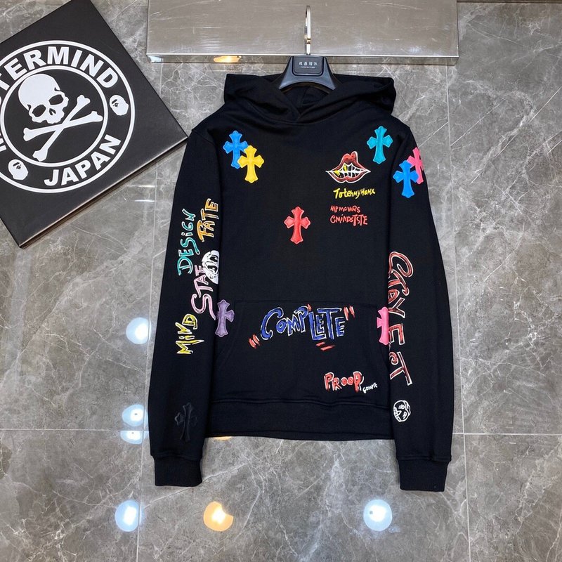 Chrome Heart Hoodie 克罗伈十字架连帽卫衣跨境宽松男女拉链帽衫|undefined