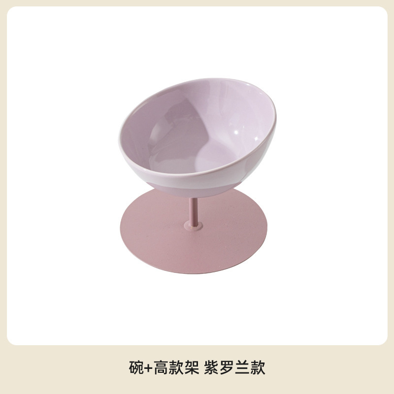 陶瓷高脚猫咪斜口碗护颈防打翻粮食饮水碗狗食盆宠物用品出口跨境|undefined