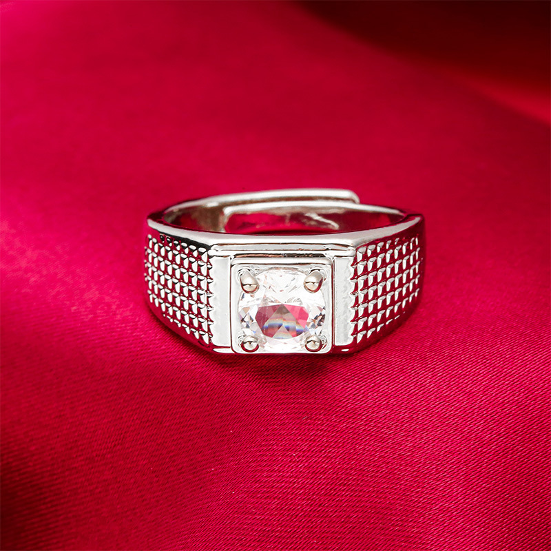 Unisex Jewelry Fashion Plated Platinum Color Ring Opening Ring _voghion.com