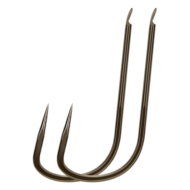 Bulk Titanium Alloy Stingless Flying Knock Rod Sleeve Hook Brown Gold Flat Hardness Reinforced Table Fishing Hand Rod Fishing Hook