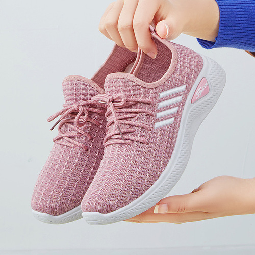 Women's versatile  new carefully selected trendy shoes women's spring and summer running breathable white walking casual sports shoes