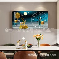 Пользовательские Домашние Часы Живопись Ресторан Современный Простой Фон Настенные Часы Ресторан Часы Гостиная Новая Декоративная Живопись