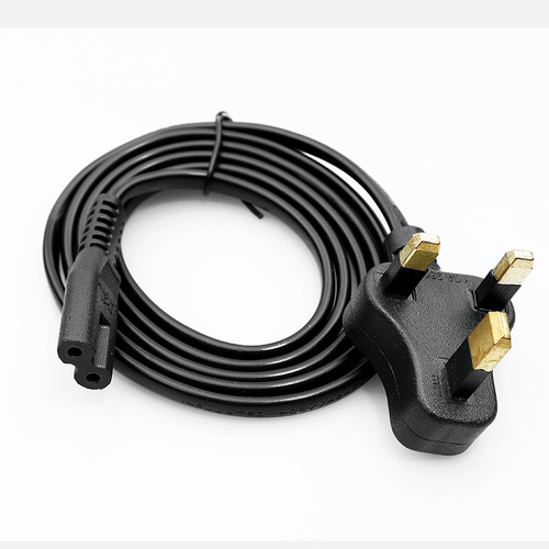 1.2-meter small Ying standard eight-character tail power cord, three-prong computer monitor power plug cord, British standard power cord