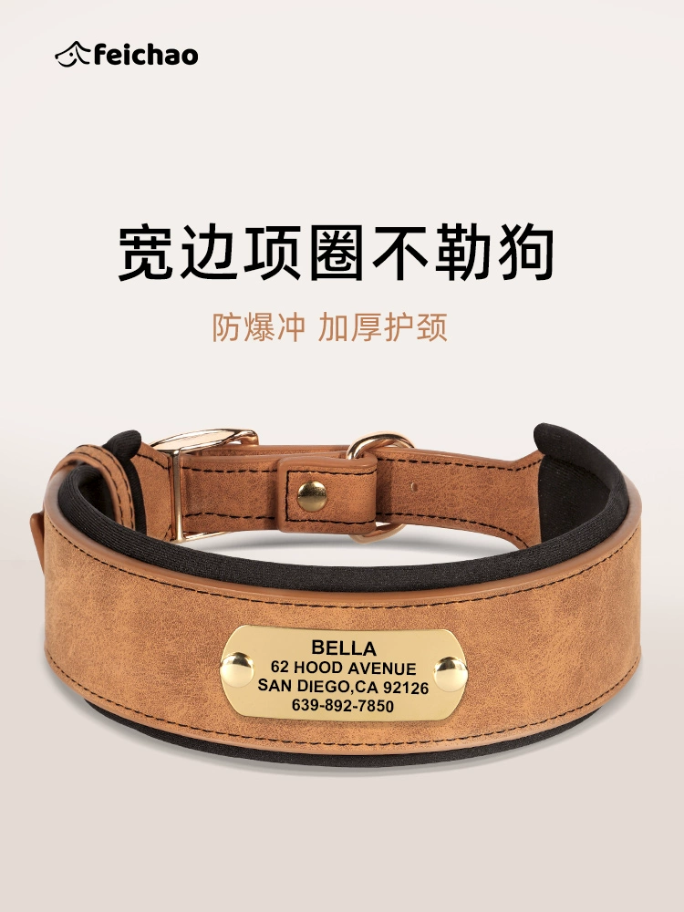 Расширенный ошейник для средних и крупных собак, ошейник против удушения, ошейник с гравировкой для немецкой овчарки, золотистого ретривера, большой поводок для собаки.