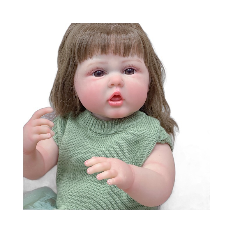 Muñeca pesada para niños pintados de 22 pulgadas de muñecas de regalo de juguetes caseros