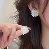 Silver needle from pearl, cute universal earrings with tassels, silver 925 sample, flowered, wholesale