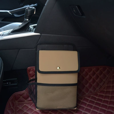 Car storage bag/box trunk female driver shoes storage - khaki