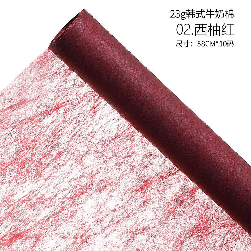 Papel de regalo de flores Papel de pera Papel de algodón Papel perlado Ramo de papel de regalo de flores Papel de embalaje de flores Pastel de hornear Papel de forro al por mayor