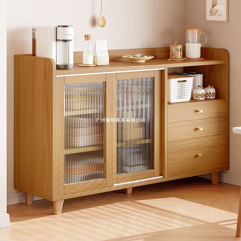 Japanese-Style Sideboard Against the Wall, Integrated Solid Wood Color Living Room Tea Cabinet, Kitchen Storage Cabinet, Storage Cabinet Japanese-Style Sideboard Against the Wall, Integrated Solid Wood Color Living Room Tea Cabinet, Kitchen Storage Cabinet, Storage Cabinet