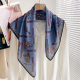 Black Samurai Cotton Linen Neck Scarf 70 Small Square Scarf Women's Thin Scarf Scarf High-grade Turban Mother's Scarf