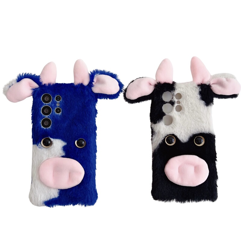 Suitable for Samsung GalaxyS24 A26 S25 S25Ultra Plush Cow Foreign Trade Mobile Phone Case Rex Rabbit
