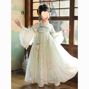 Hanfu for Girls, Spring and Autumn 2025 New Style, Ancient Chinese Style, Little Girl Tang Suit, Children's Fairy Ancient Costume Dress