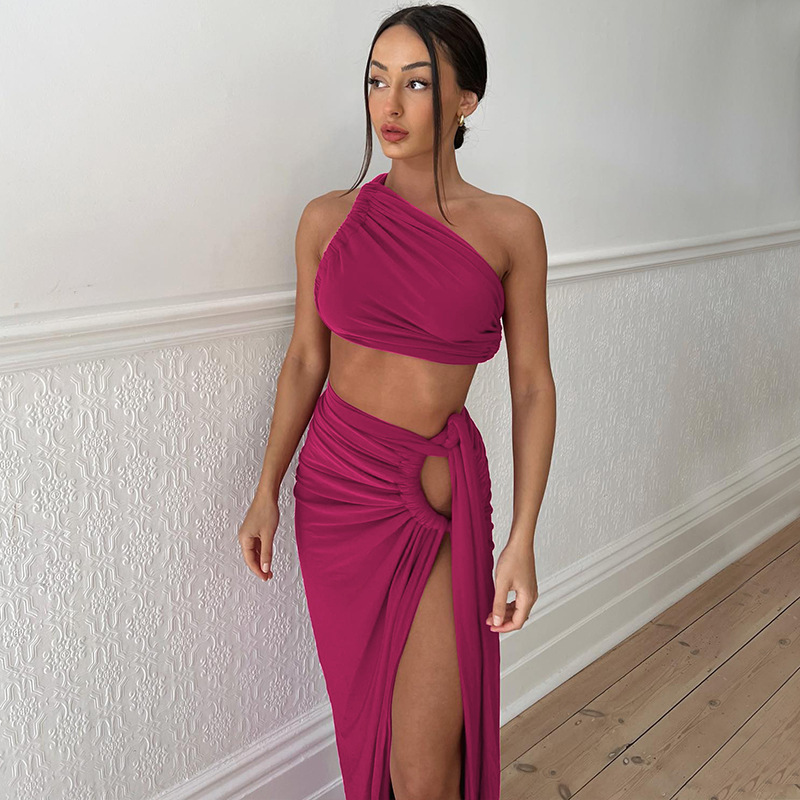 420g Weight Sleeveless Sleeve Length Spandex, Polyester Fabric Type Skirt Co-ord Set Sets Type 2 Pieces Set Quantity Daily, Beach, Date Occasion Collarless Neckline Slim Fit Type Solid Color Pattern Summer Season Women's Gender Pleated Design Sexy Style Daily Beach Date Women's Sexy Solid Color Spandex Polyester Pleated Skirt Co-ord Set Skirt Sets 33