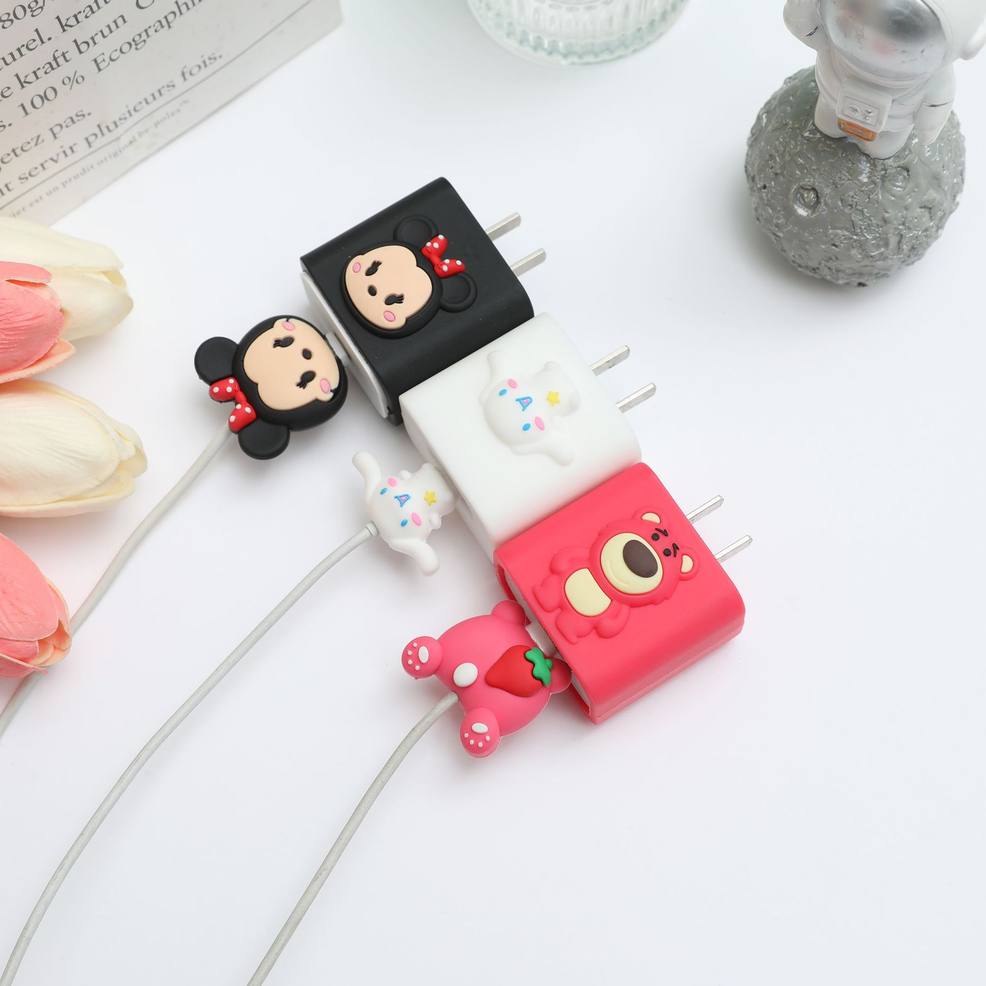 Apple 20w cabeza de carga cubierta de protección de cable de datos cargador cubierta de protección de cable de carga enrollador anti-ruptura