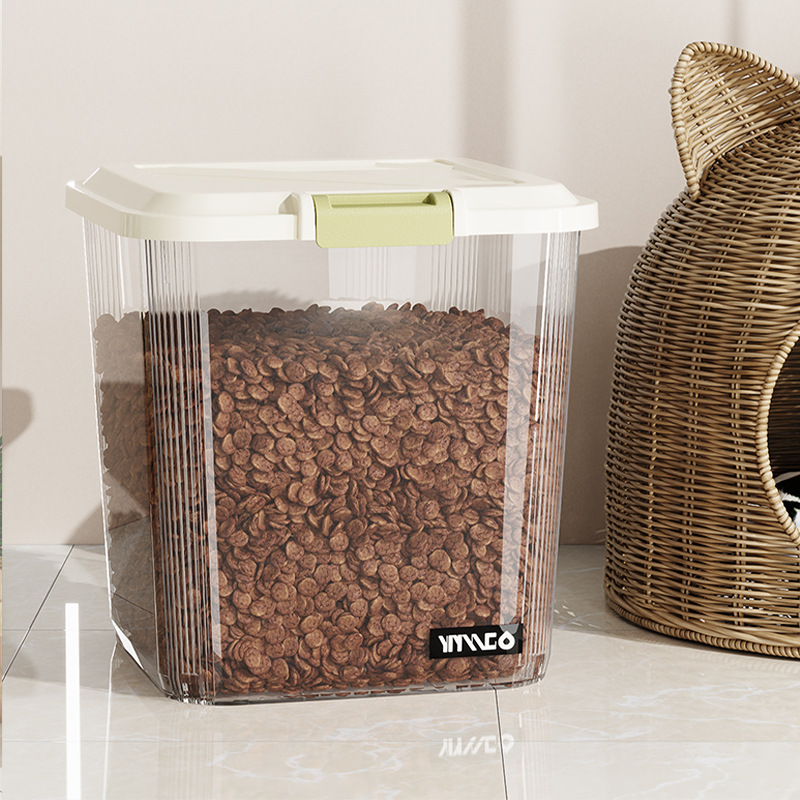Cat food storage bucket cat food dog food household pet food sealed…