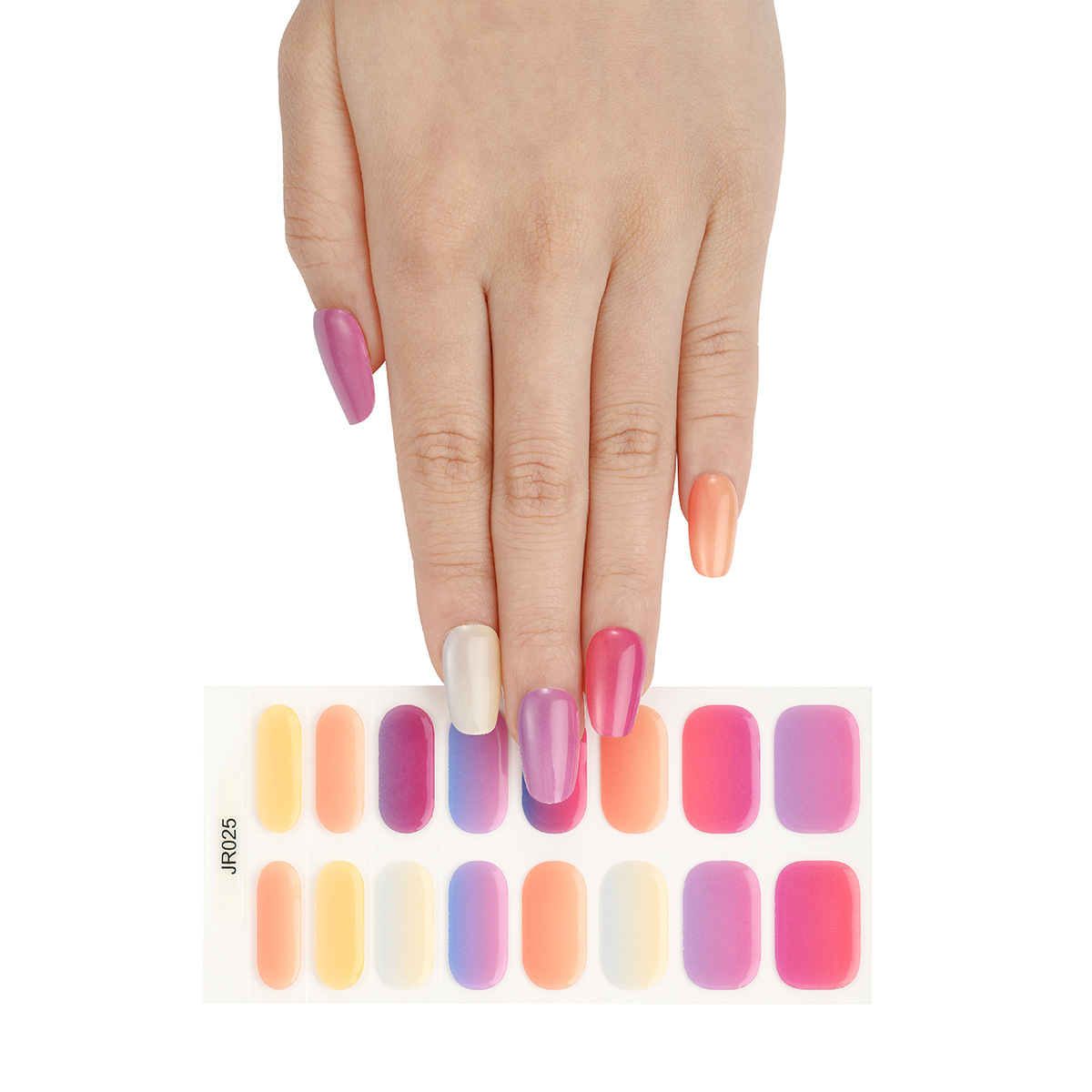 Uña de fototerapia UV gel semi-curado pegatinas impermeables completamente pegatinas semi-curado de segunda generación parche de uñas de gel blando