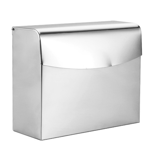 Stainless steel toilet paper box hotel bathroom public toilet tissue box punch-free wall waterproof straw paper toilet paper box