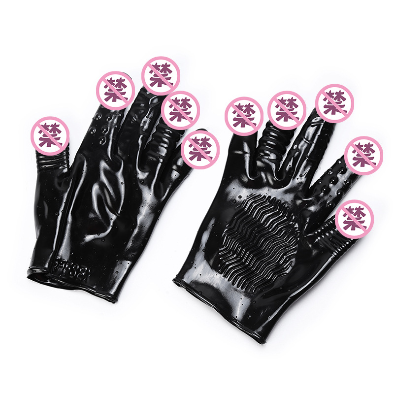 Juguetes sexuales para parejas, guantes vibradores, guantes vibradores de PVC, productos de masturbación femenina