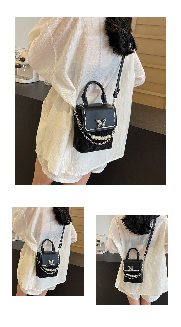Niche Handheld Box 2024 New Color Contrasting Crossbody Fashion Butterfly Commuter Phone Shoulder Bag_voghion.com