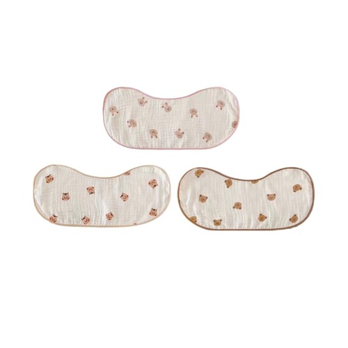 Korean baby burp shoulder pads, modal gauze saliva napkins, baby anti-vomiting bibs, cotton shoulder pads cartoon