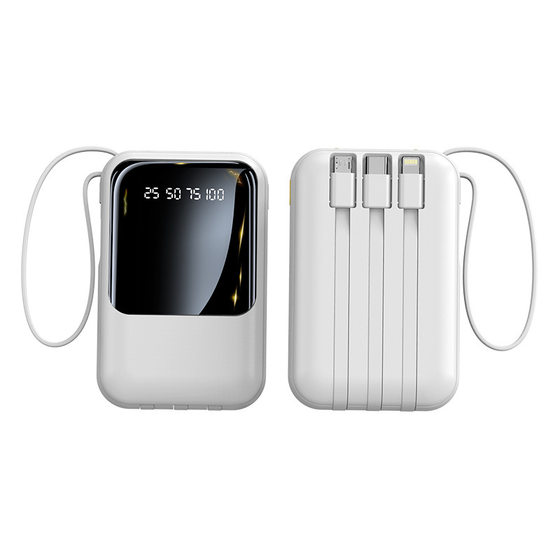 Comes with Wired Power Bank 20000 Mah Large Capacity Compact Portable Power Bank Gift Logo Customization Wholesale