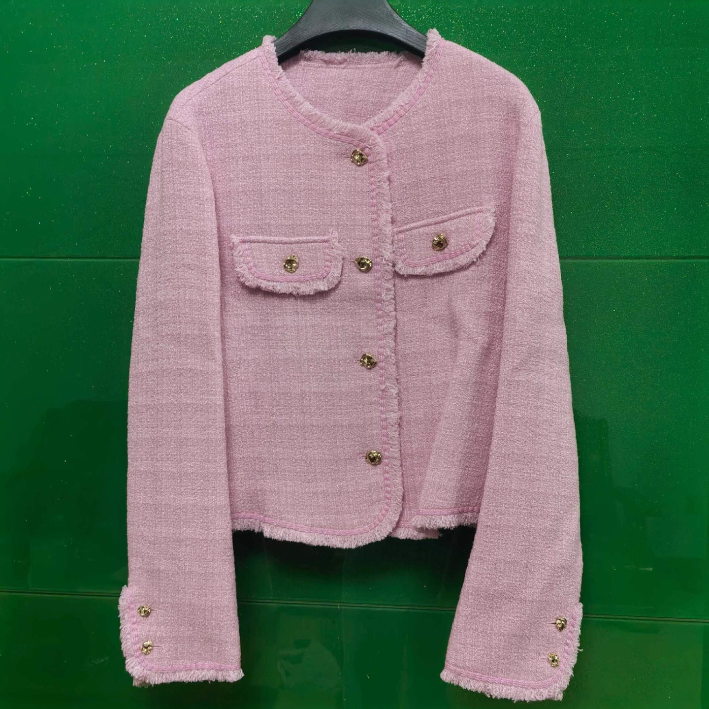 Celebrity Style Double-Sided Cashmere Outwear for Women, Short Style, Gentle and High-End Woolen Outwear with Tassels for Small People