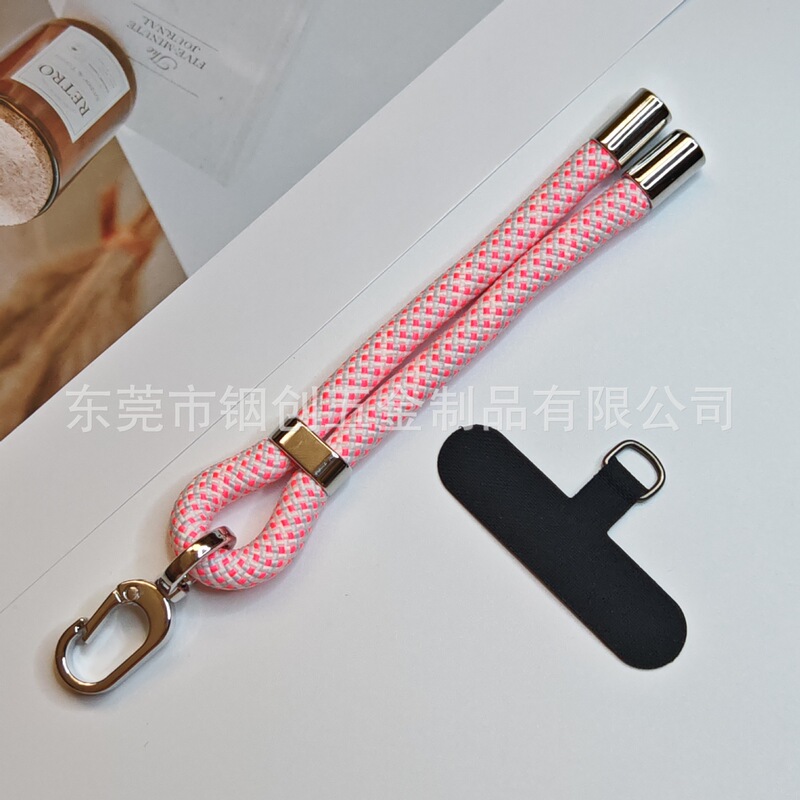 Mobile phone lanyard, wrist strap, crossbody anti-loss adjustable high-end climbing rope for women, can be worn around the neck with a pad