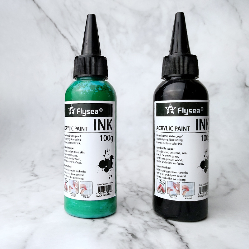 Acrylic Marker Pen Refill Water 100ml Bottled Acrylic Refill Liquid Self-Filling Ink Valve-Type Marker Pen Ink