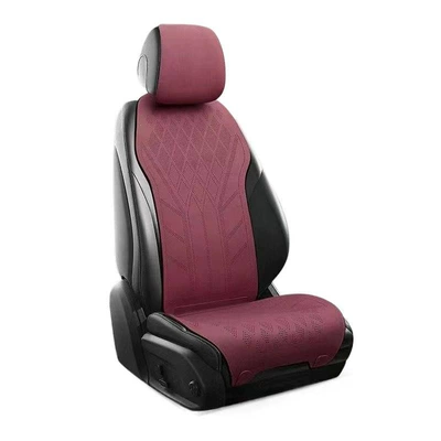 made of tech fabric and suede, with, Seat cushion, seat cover