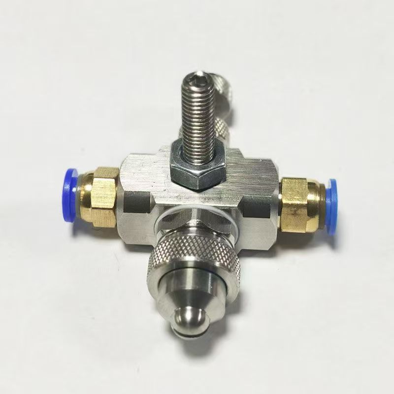 空气雾化不锈钢喷嘴 二流体虹吸水汽混合 扇形除尘加湿喷嘴厂家